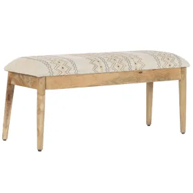 Bench Home ESPRIT Beige Multicolour Mango wood 113 X 35 X 45 CM